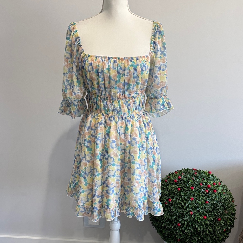 Urban Outfitters Kiss The Sky Printed Strappy-Back Mini Dress Sz XL - Picture 3 of 8